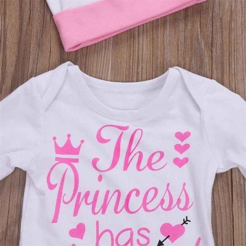 4PCS Newborn Kids Baby Girl Outfits Clothes Romper Bodysuit Pants Outfits Set
