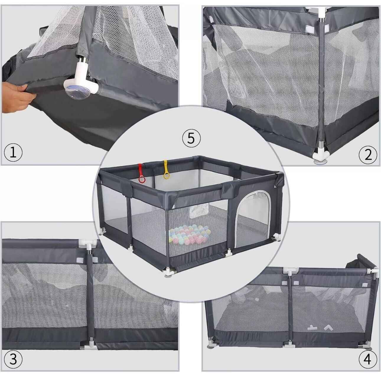 Large Baby Playpen Kids Toddlers Infant Activity Center Saftety Play Fence Yard