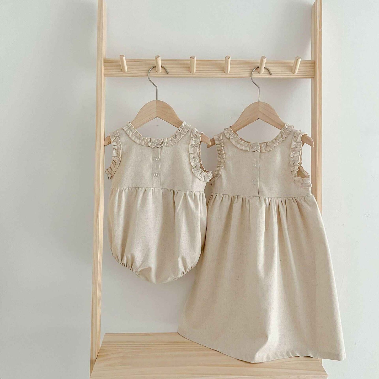 Baby Girl Vest Romper Tree Fungus-like Lacework Mori Style Princess Dress