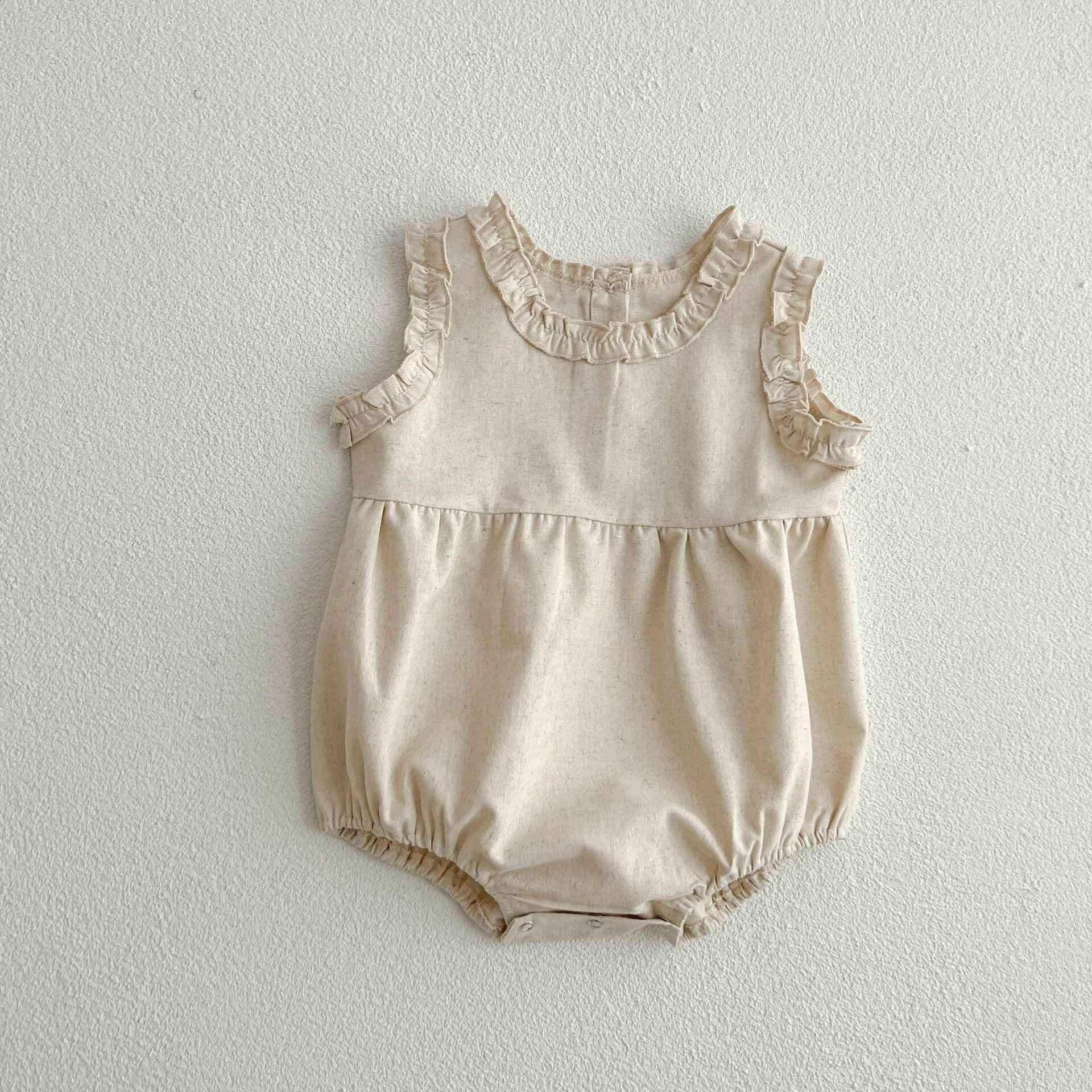 Baby Girl Vest Romper Tree Fungus-like Lacework Mori Style Princess Dress