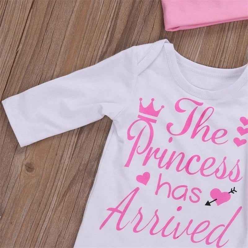 4PCS Newborn Kids Baby Girl Outfits Clothes Romper Bodysuit Pants Outfits Set