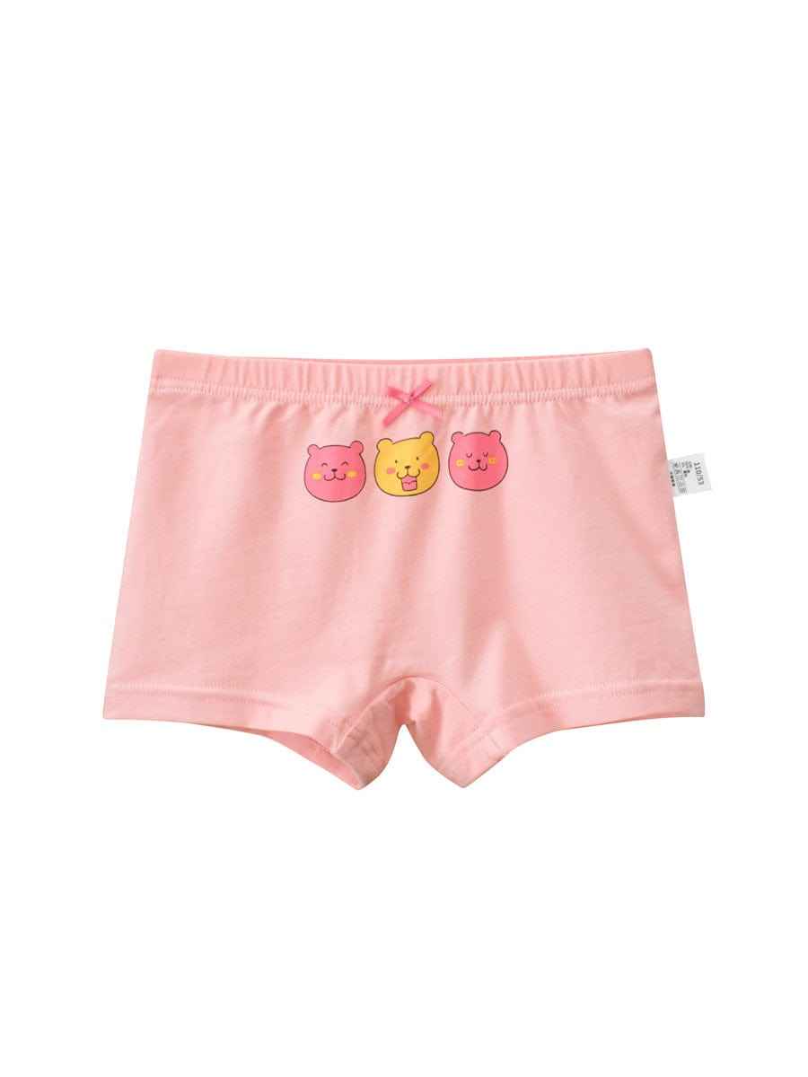 Girls’ Cartoon Printed Boxer Shorts Breathable Underwear Set